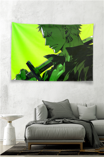 Vagonik One Piece Roronoa Zoro Samurai Spirit Duvar Örtüsü Tapestry