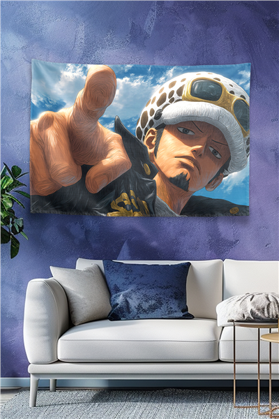 Vagonik One Piece Trafalgar Law Anime Duvar Örtüsü Tapestry