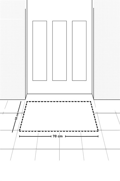 Vagonik Retro Desenli Dijital Baskılı 50x70cm Dekoratif Çok Amaçlı Iç Ve Dış Kapı Paspası