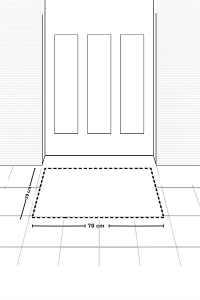 Vagonik Geometrik Desenli Dijital Baskılı 50x70cm Dekoratif Çok Amaçlı Iç Ve Dış Kapı Paspası