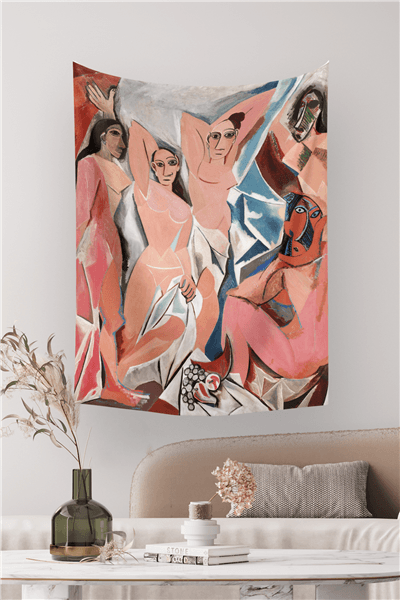 Vagonik Pablo Picasso Avignonlu Kızlar Duvar Örtüsü Halısı