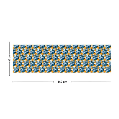 Vagonik Portakal  Çiçeği Desenli Dijital Baskılı Runner 140x40 cm