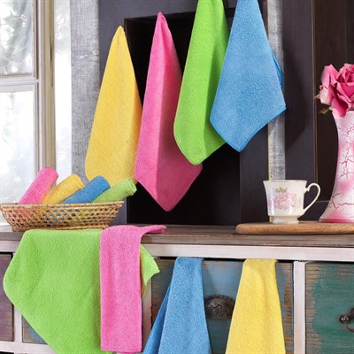 Vagonik Renkli Mikrofiber Temizlik Bezi