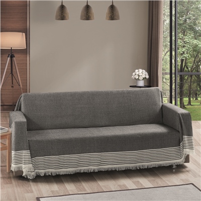 Vagonik Royal Kolları Örten Battal Boy 180 X 310 Çekyat Koltuk Kanepe Örtüsü - Siyah