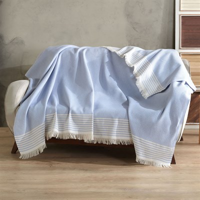 Vagonik Royal Sık Dokuma 170x210 Koltuk Örtüsü- Mavi