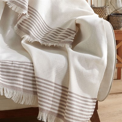 Vagonik Royal Sık Dokuma 170x210 Koltuk Örtüsü- Krem