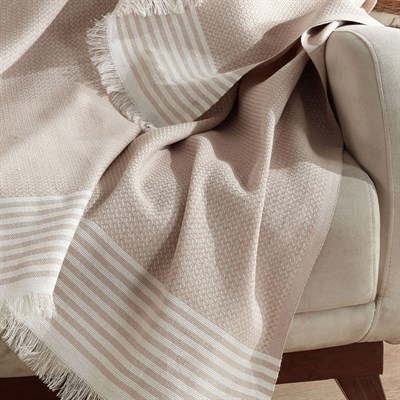 Vagonik Royal Sık Dokuma 170x210 Koltuk Örtüsü- Bej