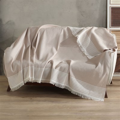 Vagonik Royal Sık Dokuma 170x210 Koltuk Örtüsü- Bej
