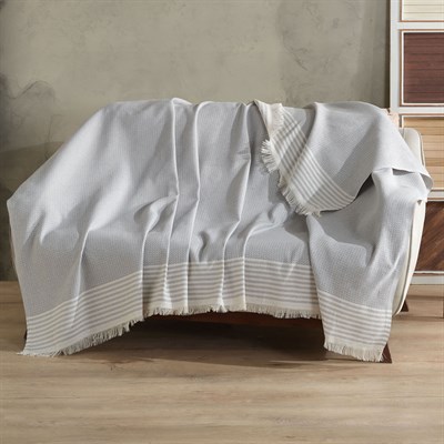 Vagonik Royal Sık Dokuma 170x210 Koltuk Örtüsü- Gri