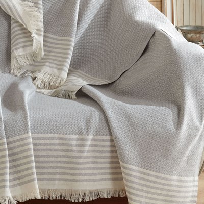 Vagonik Royal Sık Dokuma 170x210 Koltuk Örtüsü- Gri