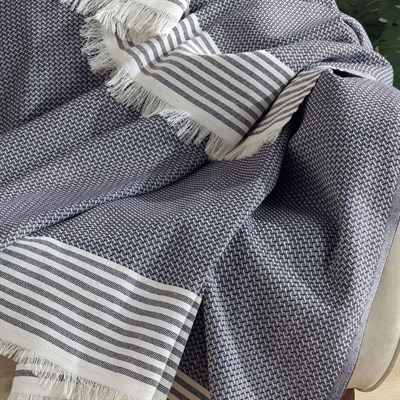 Vagonik Royal Sık Dokuma 170x210 Koltuk Örtüsü- Lacivert