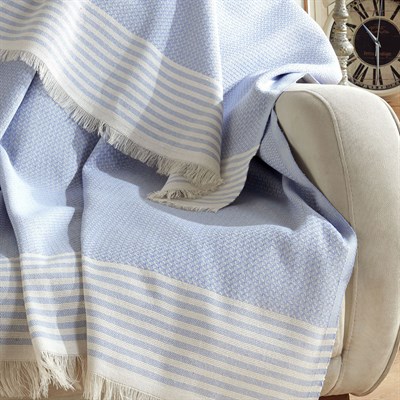 Vagonik Royal Sık Dokuma 170x210 Koltuk Örtüsü- Mavi