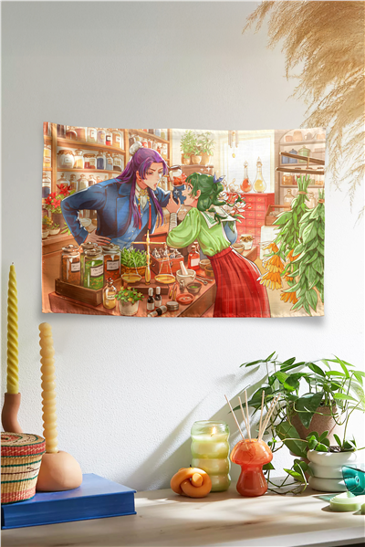 Vagonik Şifacı Günceleri -The Apothecary Diaries Temalı Anime Duvar Örtüsü Tapestry