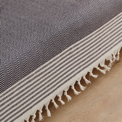 Vagonik Sofia Koltuk Örtüsü 115x200 cm Siyah