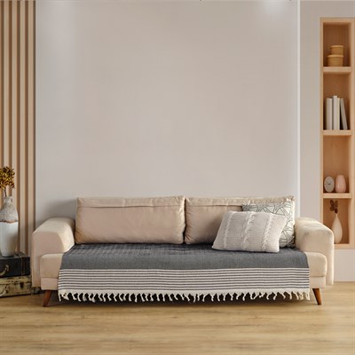 Vagonik Sofia Koltuk Örtüsü 115x200 cm Siyah