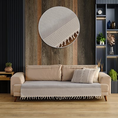 Vagonik Sofia Koltuk Örtüsü 115x200 cm Gri