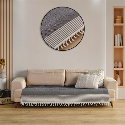 Vagonik Sofia Koltuk Örtüsü 115x200 cm Siyah