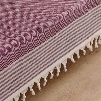 Vagonik Sofia Koltuk Örtüsü 115x200 cm Mürdüm