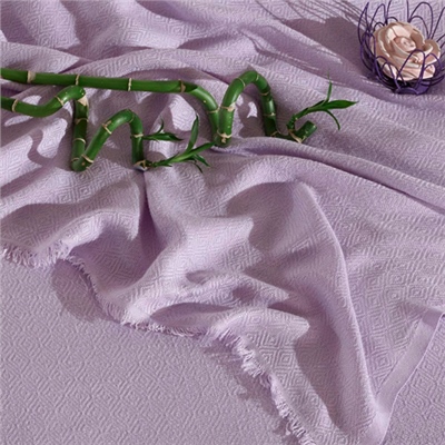 Vagonik Soft Çift Kişilik Bambu Yatak Örtüsü - Lila