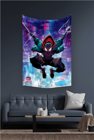 Vagonik Spider-man Örümcek Adam Marvel Duvar Örtüsü Halısı