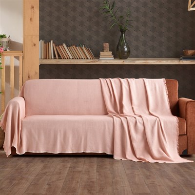 Vagonik Stars 3M Çekyat Kollarını Örten Battal Boy Koltuk Örtüsü Pembe