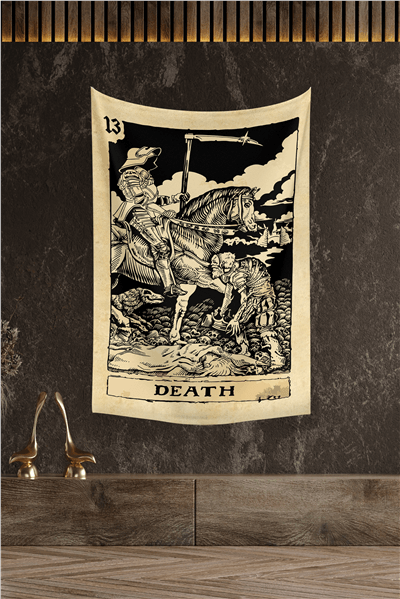Vagonik Tarot Kartı Death Duvar Örtüsü Halısı