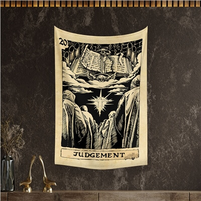Vagonik Tarot Kartı Judgement Duvar Örtüsü Halısı 140x100 Cm-70x100 Cm
