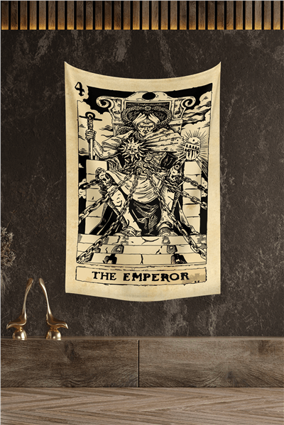 Vagonik Tarot Kartı The Emperor Duvar Örtüsü Halısı