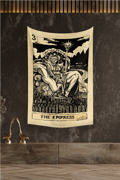 Vagonik Tarot Kartı The Empress Duvar Örtüsü Halısı