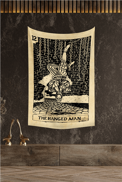 Vagonik Tarot Kartı The Hanged Man Duvar Örtüsü Halısı