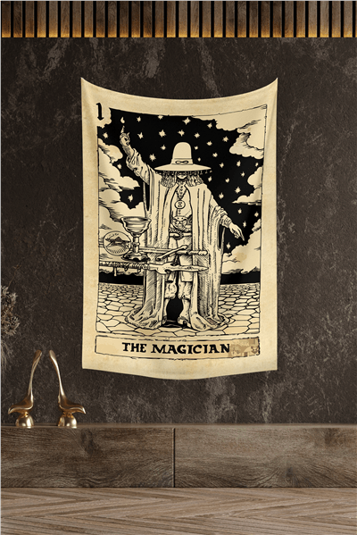 Vagonik Tarot Kartı The Magician Duvar Örtüsü Halısı