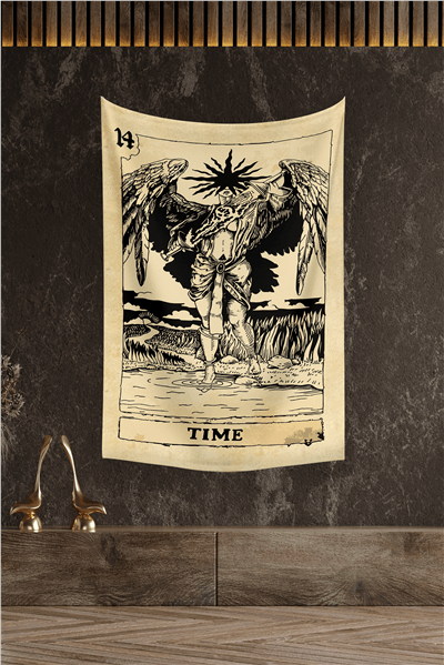 Vagonik Tarot Kartı Time Duvar Örtüsü Halısı