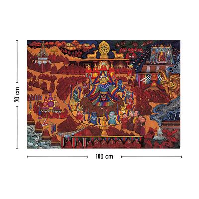 Vagonik Tibet Etnik Desen Budist Thangka Ve Mandala Bohem Duvar Örtüsü Halısı 140x100 Cm-70x100 Cm