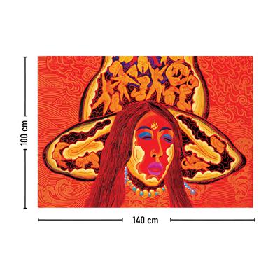 Vagonik Tibet Etnik Desen Budist Thangka Ve Mandala Bohem Duvar Örtüsü Halısı 140x100 Cm-70x100 Cm