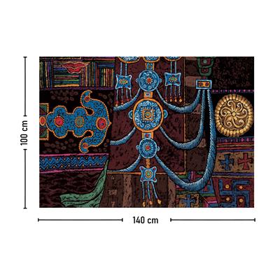 Vagonik Tibet Etnik Desen Budist Thangka Ve Mandala Bohem Duvar Örtüsü Halısı 140x100 Cm-70x100 Cm