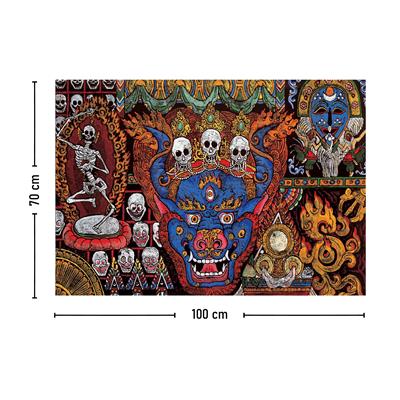 Vagonik Tibet Etnik Desen Budist Thangka Ve Mandala Bohem Duvar Örtüsü Halısı 140x100 Cm-70x100 Cm