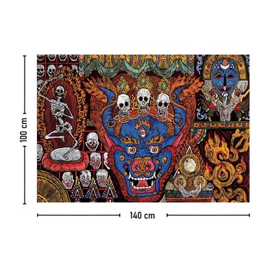 Vagonik Tibet Etnik Desen Budist Thangka Ve Mandala Bohem Duvar Örtüsü Halısı 140x100 Cm-70x100 Cm
