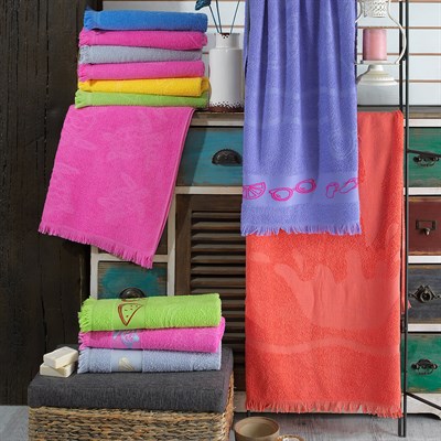 Vagonik Ultra Soft Jakarlı Desenli Plaj Havlusu 70 x 140 cm 