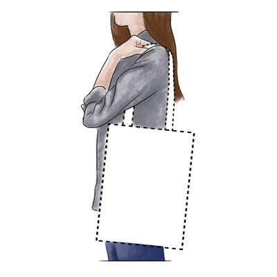 Vagonik Bohem Pencere Baskılı Ham Bez Kanvas Çanta 240 Gr.