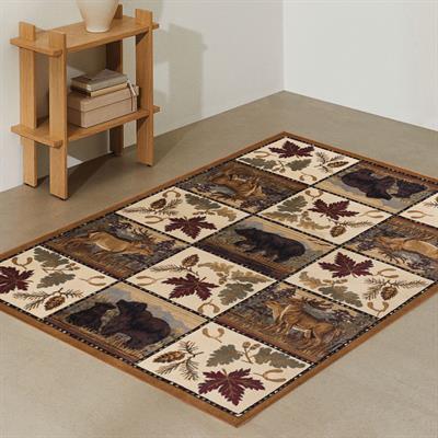 Vagonik Vahşi Doğa Desenli Dijital Baskılı Halı Kaydırmaz Tabanlı Yıkanabilir Halı