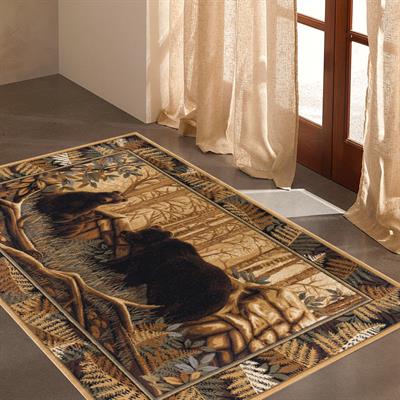 Vagonik Vintage Vahşi Doğa Desenli Dijital Baskılı Halı Kaydırmaz Tabanlı Yıkanabilir Halı