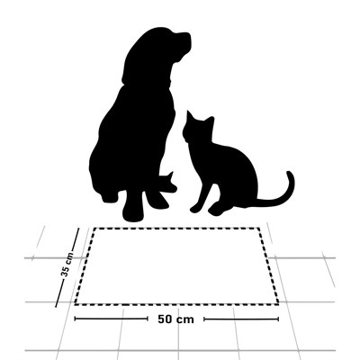 Vagonik Water Food Kedi Köpek Desenli Dijital Baskılı 35x50cm Dekoratif Çok Amaçlı Iç Ve Dış Kapı Paspası Mama Paspası