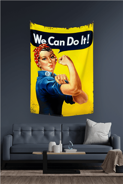 Vagonik Woman Power Duvar Örtüsü Halısı