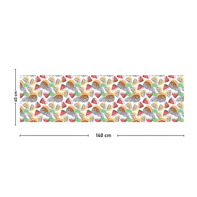 Vagonik Yaz Meyve Desenli Dijital Baskılı Runner 140x40 cm