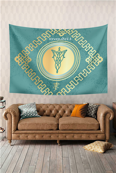 Vagonik Yüzüklerin Efendisi Rivendell Tolkien Duvar Örtüsü Halısı