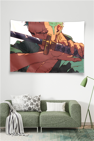 Vagonik Zoro Looking Fierce And Ready To Fight Duvar Örtüsü Tapestry