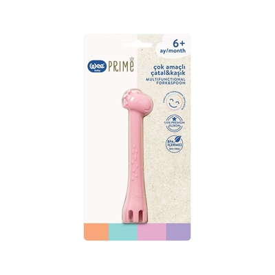 Wee Baby Prime Çok Amaçlı Çatal & Kaşık Pembe