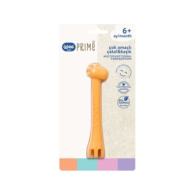 Wee Baby Prime Çok Amaçlı Çatal & Kaşık Turuncu