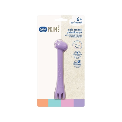 Wee Baby Prime Çok Amaçlı Çatal & Kaşık Mor