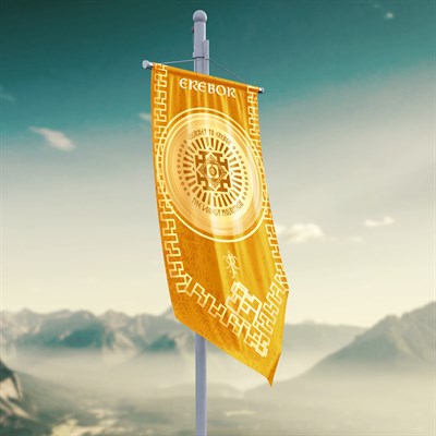 Yüzüklerin Efendisi Güç Yüzükleri Erebor Krallığı Flama Bayrak 50x100
